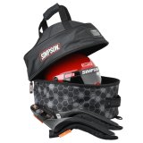 Simpson Helmet and FHR Combo Bags 23405 Bag, Zipper Closure, Polyester, Black, Each thumbnail 3