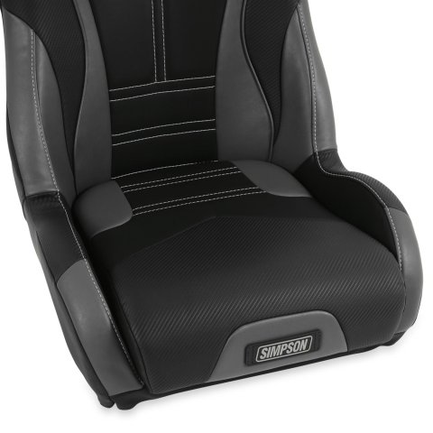 Simpson Pro Sport Off-Road Suspension Seats S107-305 Powersports Seat, Seat, Front Bucket, Vinyl, Black/Charcoal/Gray, Each thumbnail 2