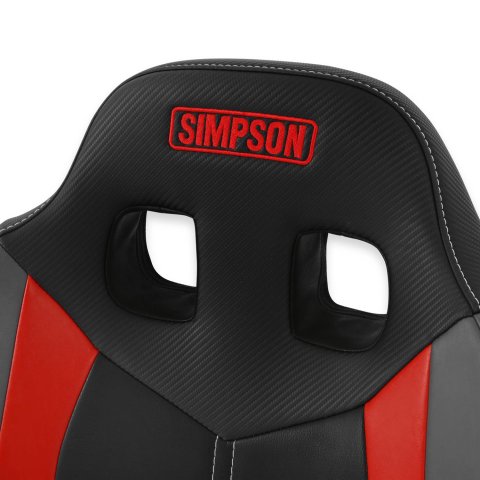 Simpson Pro Sport Off-Road Suspension Seats S107-306 Powersports Seats, ST, Vinyl, Black/Red/Gray, Each thumbnail 1