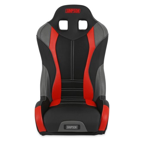 Simpson Pro Sport Off-Road Suspension Seats S107-306 Powersports Seats, ST, Vinyl, Black/Red/Gray, Each thumbnail 4