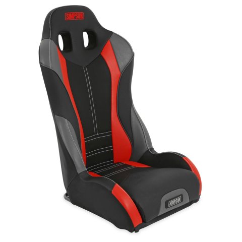 Simpson Pro Sport Off-Road Suspension Seats S107-306 Powersports Seats, ST, Vinyl, Black/Red/Gray, Each thumbnail 6