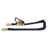 Simpson Axle Ratchet Tie-Downs with D-Rings 35009R Tie Downs Ratcheting 2" Wide 8` Long Hooks, Each, Red thumbnail 1