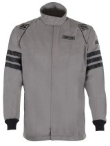 Simpson Racing Classic SFI-5 Jackets C405412 Driving Jacket, Double Layer Satin/Twill, Nomex, X-Large, Gray with Black Stripes, Each thumbnail 1