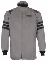 Simpson Racing Classic SFI-5 Jackets C405412 Driving Jacket, Double Layer Satin/Twill, Nomex, X-Large, Gray with Black Stripes, Each thumbnail 3