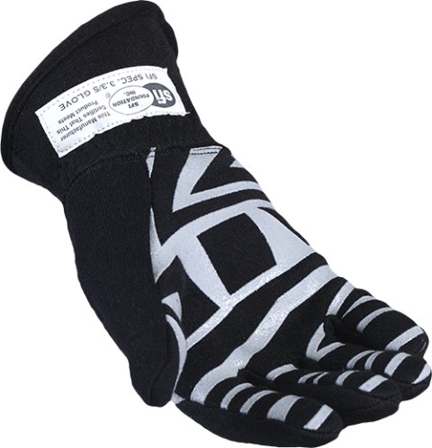 Simpson Young Gun Youth Driving Gloves YGYMK Gloves, Gun, Medium, Nomex®, Black, SFI 3.3/5, Pair thumbnail 3