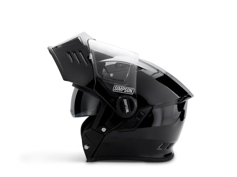 Simpson MOD Bandit Series Helmets M59M3 Helmet, Ghost Bandit, Modular, Polyester Liner, Matte Black, Medium, Each thumbnail 2