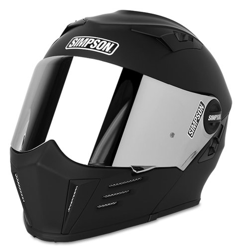 Simpson MOD Bandit Series Helmets M59M3 Helmet, Ghost Bandit, Modular, Polyester Liner, Matte Black, Medium, Each thumbnail 7
