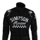 Simpson Checkers Racing Suits CK02221 Driving Suit, Checkers, One-piece, Double Layer, Nomex, Black/White, SFI 3.2A/5, Men's Medium, Each thumbnail 4