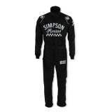 Simpson Checkers Racing Suits CK02221 Driving Suit, Checkers, One-piece, Double Layer, Nomex, Black/White, SFI 3.2A/5, Men's Medium, Each thumbnail 5