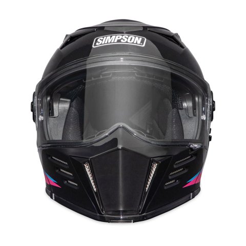 Simpson MOD Bandit USA Radical Series Helmets M59282SXS Helmet, Mod Radical, Modular, Black, Pink, Blue, DOT/ECE Approved, X-Small, Each thumbnail 2