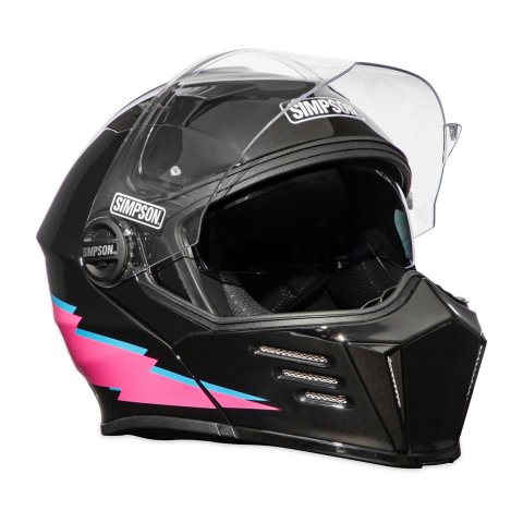 Simpson MOD Bandit USA Radical Series Helmets M59282SXS Helmet, Mod Radical, Modular, Black, Pink, Blue, DOT/ECE Approved, X-Small, Each thumbnail 3