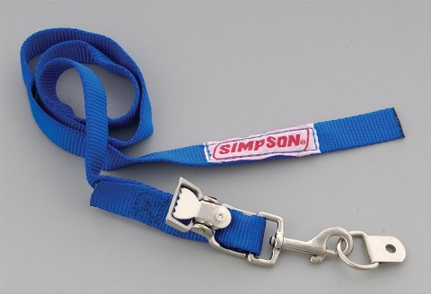 Simpson Helmet Restraints 36007BL Restraint, Blue, Polyester, Each
