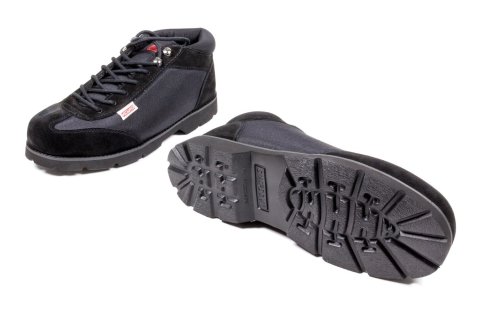 Simpson Garage Crew Shoes 57120BK Shoes, Crew, Mid-top, Wick Liner, Suede/Canvas Outer, Black, Mens Size 12, Pair thumbnail 4