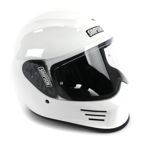 Simpson Speed Bandit Series Helmets SPBXX1 Helmet, Bandit, Full Face, White, Gloss Finish, 2X-Large, Each
