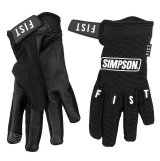 Simpson FIST Gloves SFG21MD Driving Gloves, FIST, One Layer, Leather/Spandex, Black/White, Medium, Pair thumbnail 3