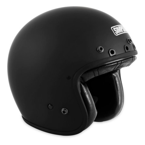 Simpson Chopper Series Helmets CHOP3XS Helmet, Series, Open Face, Black, Matte, DOT-Approved, X-Small, Each thumbnail 3