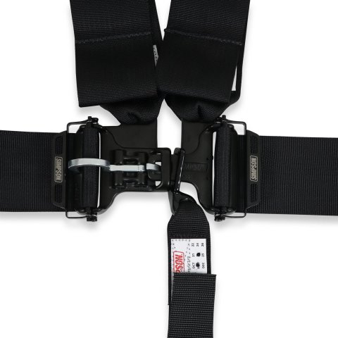 Simpson Latch & Link Off-Road 5-Point Harness D3LD5WCP Racing Harness, Restraint, 5-point, Polyester, 3 in., Clip-In, Black, Pull Down, Pads, Each