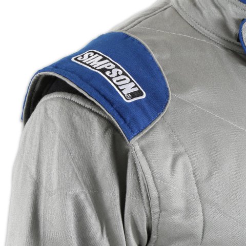 Simpson Renegade Racing Suits RN05121 Driving Suit, One-Piece, Triple Layer, Nomex®, Blue/Gray, Small, Each
