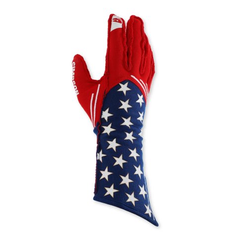 Simpson Drag Racing Liberty Driving Gloves LGXF Gloves, Liberty, Single Layer, Nomex®, Red/White/Blue, SFI 3.3/5, X-Large, Pair thumbnail 4