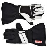 Simpson Impulse Professional Racing Gloves IMTK Driving Gloves, Racing, Double Layer, Nomex®, Black, SFI 3.3/5/FIA, X-Small, Pair thumbnail 1