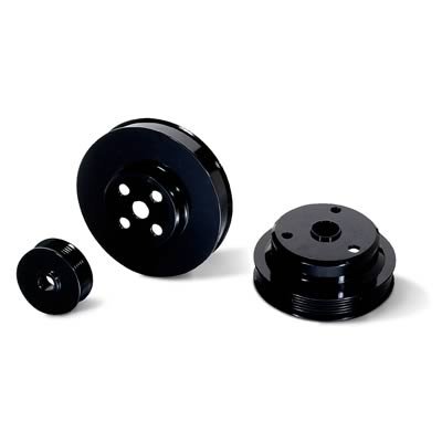 JET Underdrive Pulley Kits for 1996-2001 CAVALIER - 90118 Crankshaft Pulley, Performance Ratio, Serpentine, Steel, Black, Each