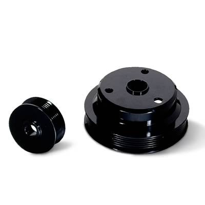 JET Underdrive Pulley Kits for 1988-1992 CAMARO, FIREBIRD - 90107 Set, Serpentine, Steel, Black, Chevy, Pontiac, 5.0/5.7L, Set
