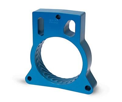 JET Powr-Flo Throttle Body Spacers 62107 Spacer, Powr-Flo, Aluminum, Blue Anodized, Chevy, Pickup, Each
