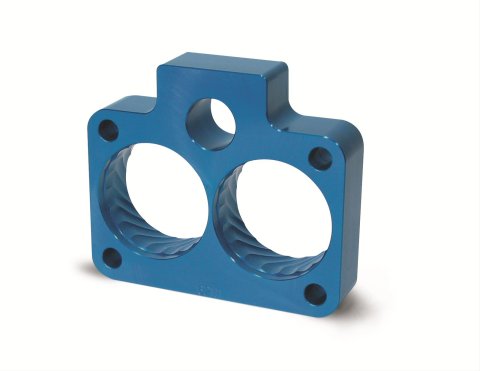 JET Powr-Flo Throttle Body Spacers 62111 Spacer, Powr-Flo, Aluminum, Blue Anodized, Dodge, Ram/D/W-Series Pickup, Each