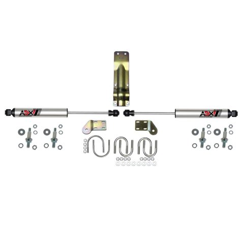 Skyjacker ADX 2.0 Steering Stabilizers for 2005-2024 F-250 SUPER DUTY, F-350 DUTY - 2253 Stabilizer, 2.0, Machined Polished, Hard Anodized, Dual, Ford, Each