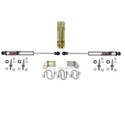 Skyjacker ADX 2.0 Steering Stabilizers for 1998-2002 RAM 3500, 2500, 1998-2001 1500 - 2218 Stabilizer, 2.0, Machined Polished, Hard Anodized, Dual, Dodge, Each