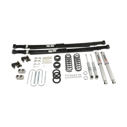 Belltech Lowering Kits with Street Performance Shock Absorbers 605SP Suspension Kit, Coil/Leaf Spring, 3-4 in. Front, 4 in. Rear, Chevy, GMC, With Shocks, Kit
