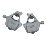 Belltech Front Spindles 2514 Spindles, Ride Height Lowered, 2 in. Drop, Ductile Iron, Natural, Cadillac, Chevy, GMC, Pair thumbnail 2