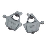 Belltech Front Spindles 2514 Spindles, Ride Height Lowered, 2 in. Drop, Ductile Iron, Natural, Cadillac, Chevy, GMC, Pair thumbnail 3