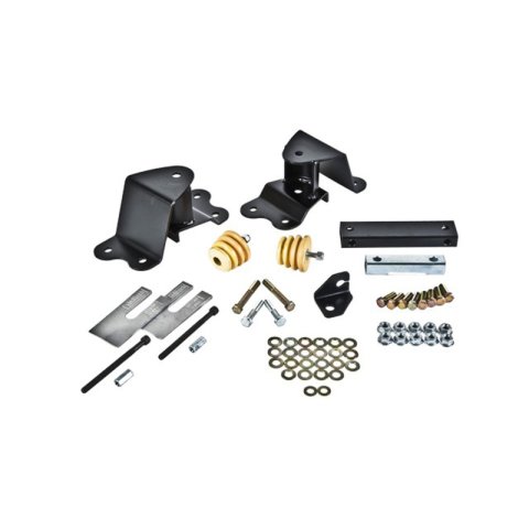 Belltech Hanger Kits 6501 Rear Hangers, 2 in. Drop, Steel, Black Powdercoated, Chevy, GMC, 1/2 Ton Pickup, Extended Cab, Kit