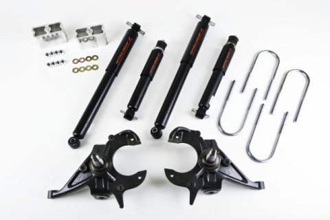 Belltech Lowering Kits with Nitro Drop 2 Shock Absorbers 614ND Kit, in. Front, 3 in. Rear, Chevy, GMC, Pickup, Extended Cab, RWD, Kit
