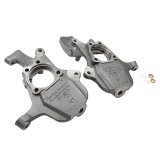 Belltech Front Spindles 2519 Spindles, Front, Ride Height Lowered, 2.00 in. Drop, Ductile Iron, Gray Powdercoated, Chevrolet, GMC, Pair thumbnail 1