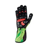 OMP Racing Inc Driving Gloves KB0-2748-A01-274-M KS-2 ART GLOVES BLACK/GREEN SIZE M thumbnail 1