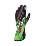 OMP Racing Inc Driving Gloves KB0-2748-A01-274-M KS-2 ART GLOVES BLACK/GREEN SIZE M thumbnail 2