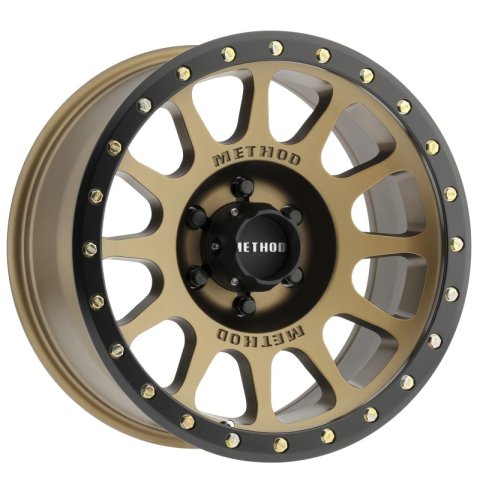 Method Race Wheels MR305 NV Matte Bronze with Black Ring MR30589060900 Wheels, NV, Bronze, Aluminum, 18 in. x 9.00 in., 6 x 5.5 in./139.7mm, 5.00 in. Backspacing, Each thumbnail 2