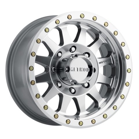 Method Race Wheels MR304 Double Standard Machined MR30478587300 Wheels, Machined, Aluminum, Matte Silver, 17 in. x 8.50 in., 8 x 170mm Bolt Circle, 4.750 in. Backspacing, Each