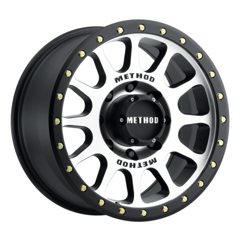 Method Race Wheels MR305 NV Machined Face with Matte Black Lip MR30578587300 Wheel, NV, Aluminum, Silver, 17 in. x 8.50 in., 8 x 170mm, 4.750 in. Backspace, Each thumbnail 1