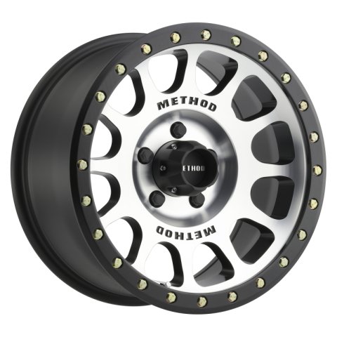 Method Race Wheels MR305 NV Machined Face with Matte Black Lip MR30568012300 Wheels, Lip, Aluminum, Silver, 16 in. x 8.00 in., 5 x 4.50 in. Bolt Circle, 4.500 in. Backspacing, Each