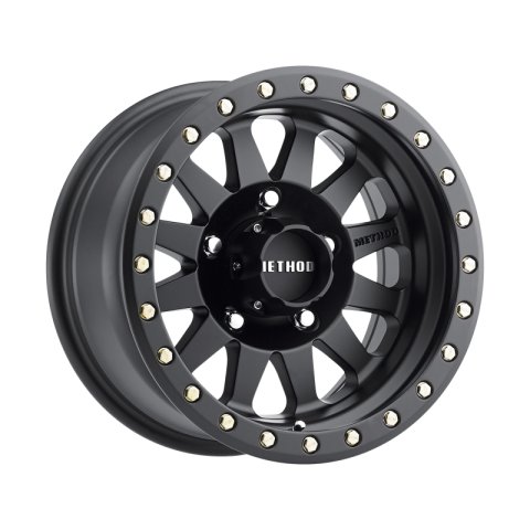 Method Race Wheels MR304 Double Standard Matte Black MR30451055550N Wheels, Standard, Aluminum, Black, 15 in. x 10.00 in., 5 x 5.50 in. Bolt Circle, 3.500 in. Backspacing, Each