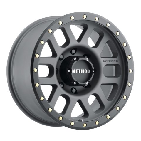 Method Race Wheels MR309 Grid Titanium with Matte Black Lip MR30989088818 Wheel, Race, Grid, Aluminum, Titanium/Black, 18 in. x 9 in., 8 x 180mm Bolt Circle, 5.75 in. Backspace, Each