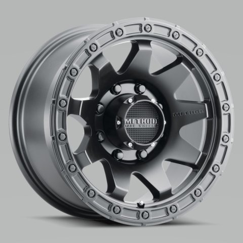 Method Race Wheels MR317 Matte Black MR31789080518 Wheels, MR317, Black, Aluminum, 18 in. x 9 in., 8 x 6.5 in./165.10mm, 5.710 in. Backspacing, Each