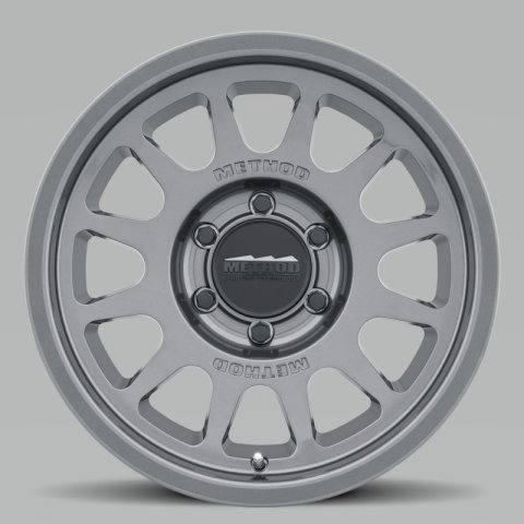 Method Race Wheels MR703 Gloss Titanium MR70368060800 Wheels, Race, MR703, Aluminum, Titanium, 16 in. x 8 in., 6 x 5 1/2 in./139.7mm Bolt Circle, 4.50 in. Backspace, Each thumbnail 2