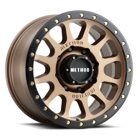 Method Race Wheels MR305 NV HD Matte Bronze with Black Ring MR30589080918H Wheel, HD, 18 x 9.0 in., Aluminum, Satin Bronze, 5.750 in. Backspacing, +18mm Offset, 8 x 6 1/2 in., 8 x 165.1mm Pattern, thumbnail 3