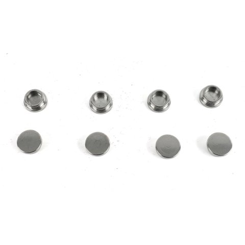 Manley LocCap Wear Caps 42404-8 Lash Caps, 0.342 in. Stem Diameter, 0.080 in. Thickness, Steel, Set of 8 thumbnail 1