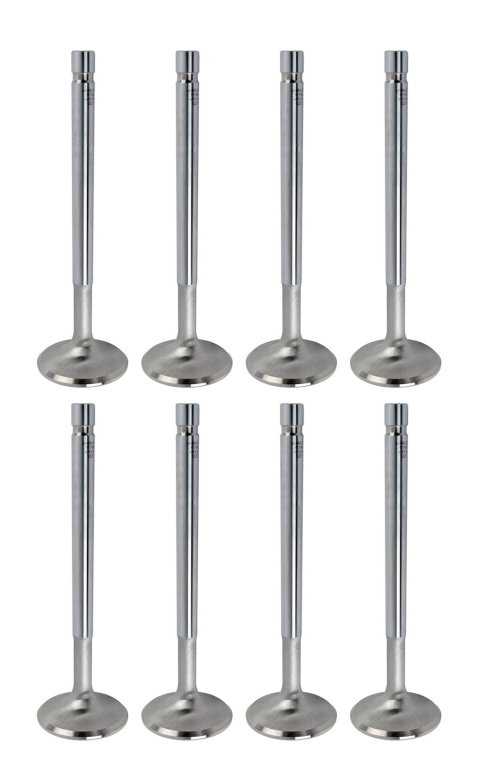 Manley Race Master Valves 11799-8 Valves, Exhaust, Stainless Steel, 1.625 in. Diameter, .3415 in. Stem, 5.165 in. Length, Chevy, Small Black, Each