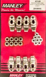 Manley Stamped Steel Rocker Arms 43140 Arms, Steel, 1.50 Ratio, 3/8 in. Stud, Chevy, Small Block, Set of 8 thumbnail 2